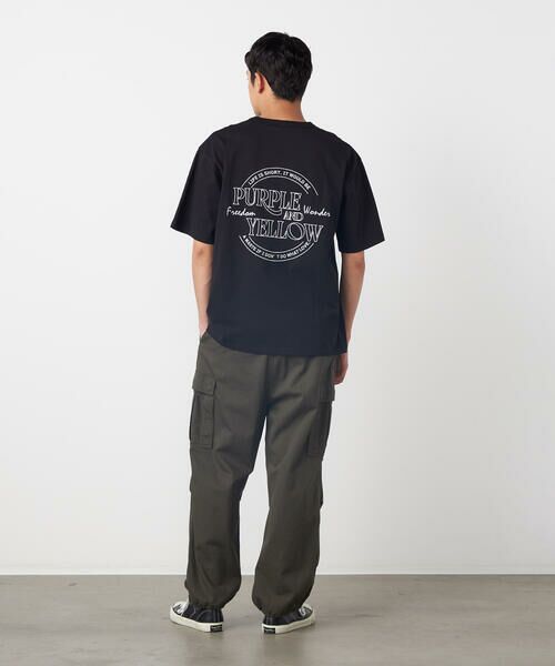Purple&Yellow / パープルアンドイエロー Tシャツ | バックサークルロゴ刺繍 半袖Tシャツ | 詳細15