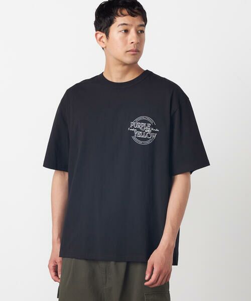 Purple&Yellow / パープルアンドイエロー Tシャツ | バックサークルロゴ刺繍 半袖Tシャツ | 詳細17