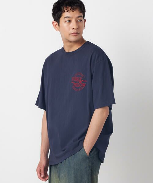 Purple&Yellow / パープルアンドイエロー Tシャツ | バックサークルロゴ刺繍 半袖Tシャツ | 詳細22