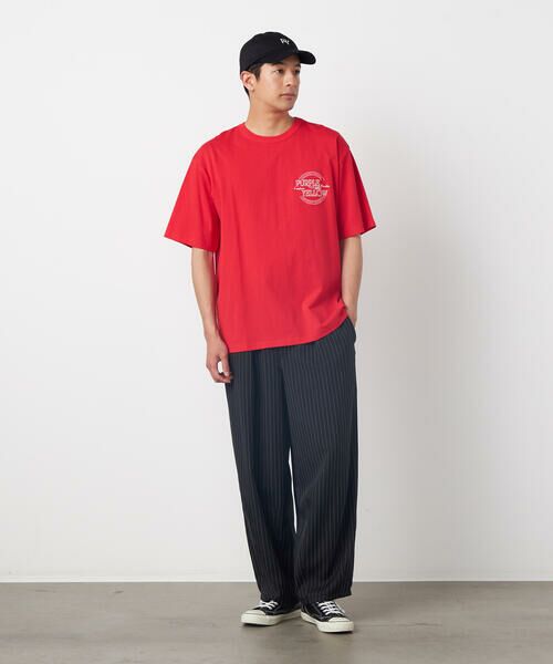 Purple&Yellow / パープルアンドイエロー Tシャツ | バックサークルロゴ刺繍 半袖Tシャツ | 詳細23