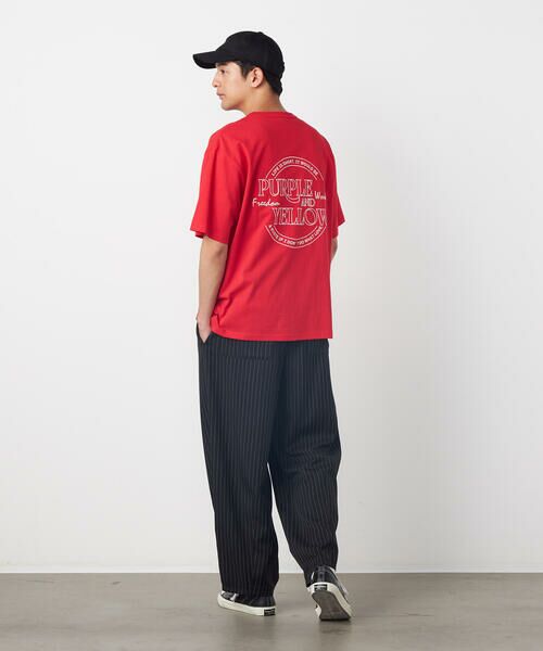 Purple&Yellow / パープルアンドイエロー Tシャツ | バックサークルロゴ刺繍 半袖Tシャツ | 詳細25