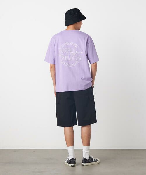 Purple&Yellow / パープルアンドイエロー Tシャツ | バックサークルロゴ刺繍 半袖Tシャツ | 詳細28