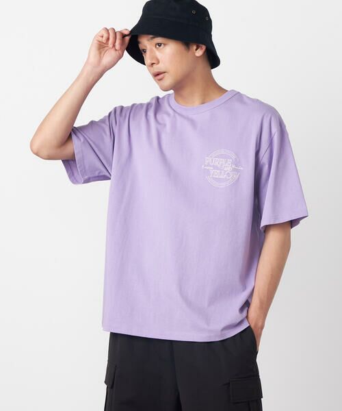 Purple&Yellow / パープルアンドイエロー Tシャツ | バックサークルロゴ刺繍 半袖Tシャツ | 詳細30