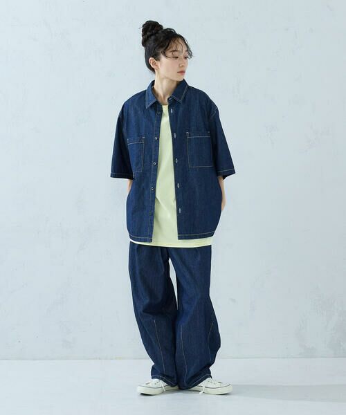 Purple&Yellow / パープルアンドイエロー デニムパンツ | ライトオンスデニム ステッチパンツ | 詳細16