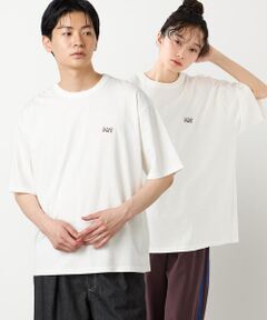 Purple&Yellow / パープルアンドイエロー Tシャツ | ワンポイントロゴ刺繍 半袖Tシャツ