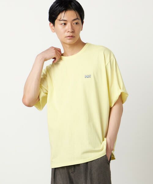Purple&Yellow / パープルアンドイエロー Tシャツ | ワンポイントロゴ刺繍 半袖Tシャツ | 詳細21