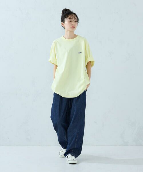 Purple&Yellow / パープルアンドイエロー Tシャツ | ワンポイントロゴ刺繍 半袖Tシャツ | 詳細22