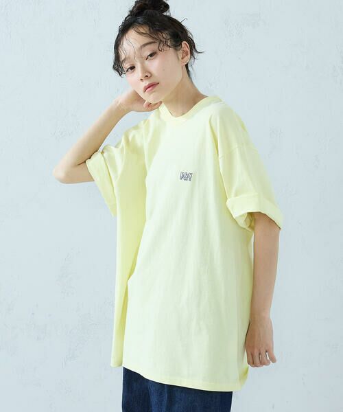 Purple&Yellow / パープルアンドイエロー Tシャツ | ワンポイントロゴ刺繍 半袖Tシャツ | 詳細25