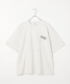 Purple&Yellow / パープルアンドイエロー Tシャツ | バックロゴ刺繍 半袖Tシャツ