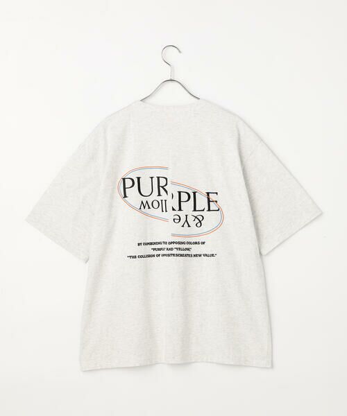 Purple&Yellow / パープルアンドイエロー Tシャツ | バックロゴ刺繍 半袖Tシャツ | 詳細19