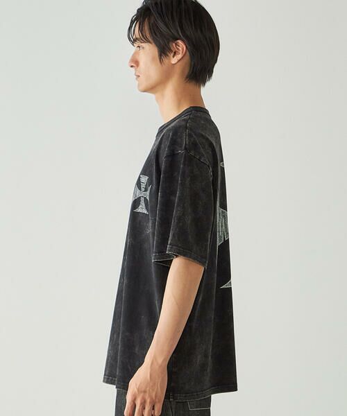 Purple&Yellow / パープルアンドイエロー Tシャツ | バックプリント フロスト半袖Tシャツ | 詳細20