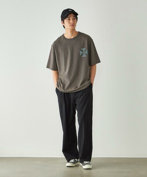 Purple&Yellow / パープルアンドイエロー Tシャツ | バックプリント フロスト半袖Tシャツ | 詳細26