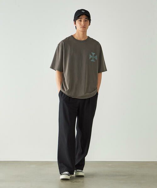 Purple&Yellow / パープルアンドイエロー Tシャツ | バックプリント フロスト半袖Tシャツ | 詳細27