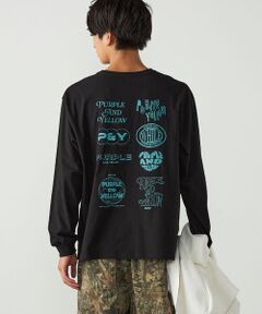 Purple&Yellow / パープルアンドイエロー Tシャツ | バックプリント 長袖Tシャツ