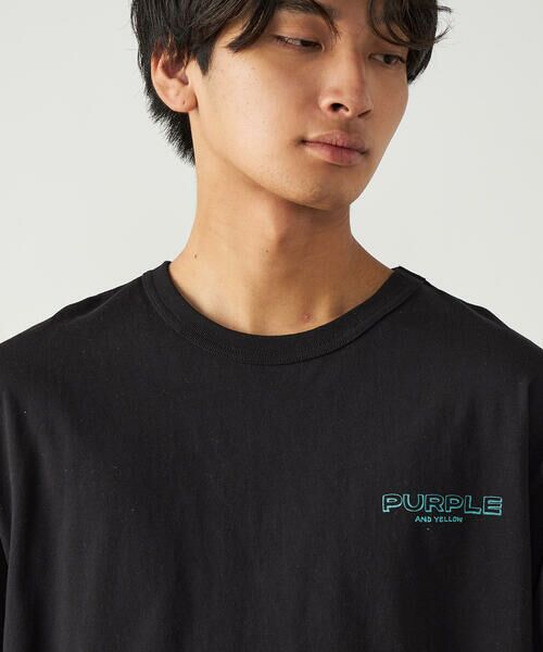 Purple&Yellow / パープルアンドイエロー Tシャツ | バックプリント 長袖Tシャツ | 詳細15