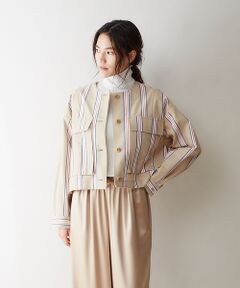 qualite / カリテ ブルゾン | ツートーンストライプブルゾン