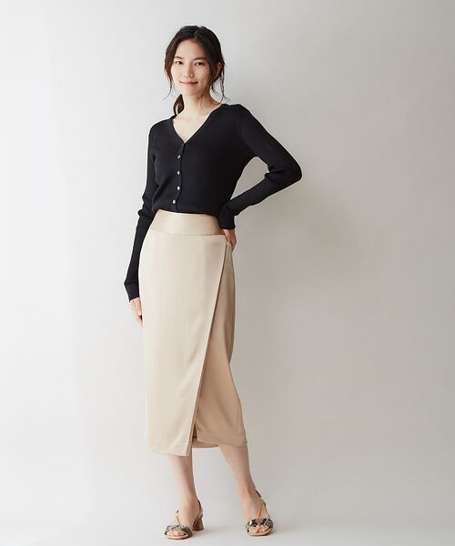 qualite / カリテ パンツ | 【2020SS新作】ハンマーサテンタイトスカートパンツ | 詳細10