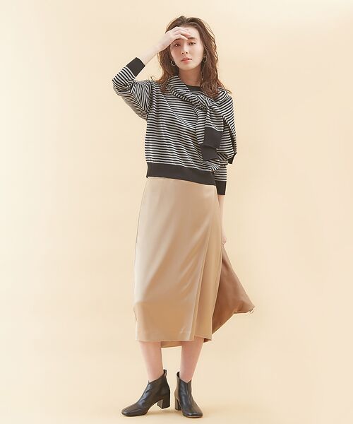 【2020SS新作】ハンマーサテンタイトスカートパンツ