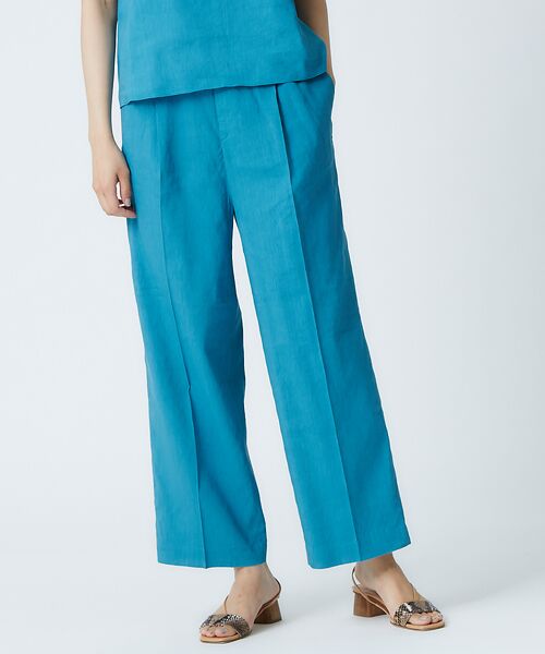 セール Italy セットアップ対応 リネンレーヨンワイドパンツ パンツ Qualite カリテ ファッション通販 タカシマヤファッションスクエア