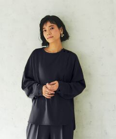 【WEB・一部店舗限定】起毛サテンカッティングブラウス