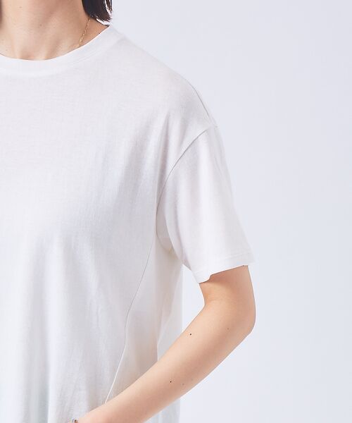 qualite / カリテ Tシャツ | リネンコットンアシメTシャツ【ライム】 | 詳細6