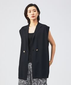 qualite / カリテ ベスト | レーヨンストレッチニットジレ