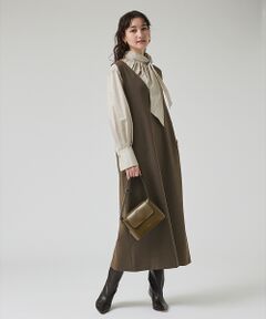 qualite / カリテ ワンピース | ツイーディジャンパーワンピース