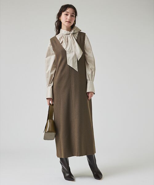 qualite / カリテ ワンピース | ツイーディジャンパーワンピース | 詳細1