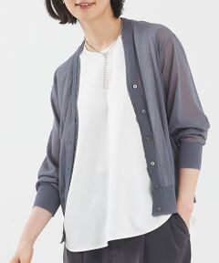 qualite / カリテ カーディガン・ボレロ | 【アンサンブル対応】シアーコットンハイゲージカーデ