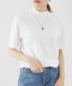 【Three dots】モックネックTシャツ