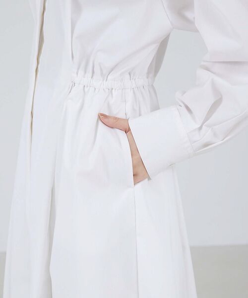 qualite / カリテ ワンピース | ウエストギャザーシャツワンピース | 詳細11