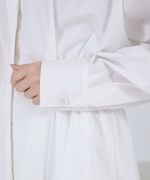 qualite / カリテ ワンピース | ウエストギャザーシャツワンピース | 詳細12