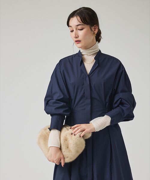qualite / カリテ ワンピース | ウエストギャザーシャツワンピース | 詳細18