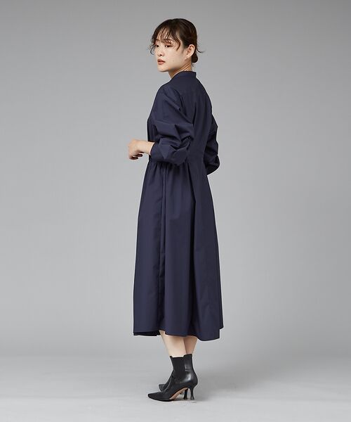 qualite / カリテ ワンピース | ウエストギャザーシャツワンピース | 詳細19