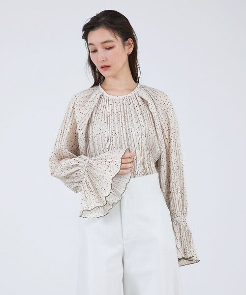 qualite / カリテ シャツ・ブラウス | ドットプリーツブラウス | 詳細16