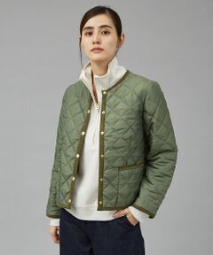 【TRADITIONAL WEATHERWEAR】キルティングノーカラーブルゾン