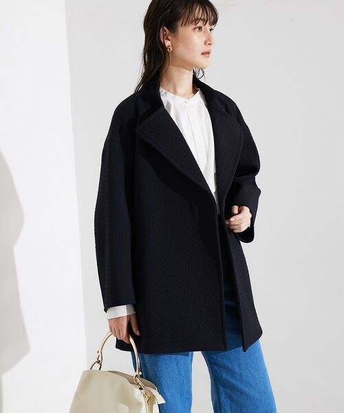 qualite / カリテ アウター | ヘリンボンジャガードコート | 詳細18