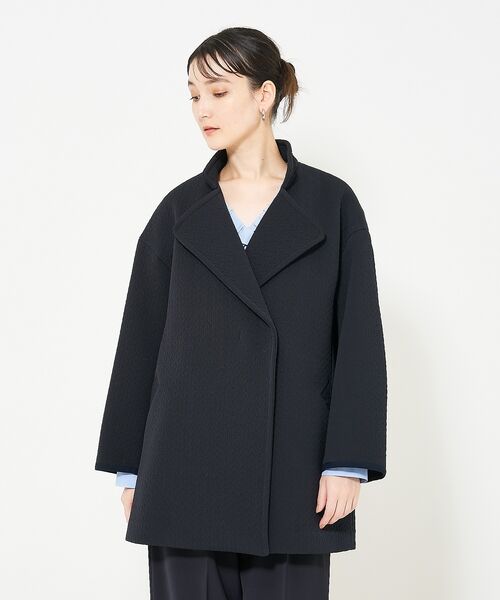 qualite / カリテ アウター | ヘリンボンジャガードコート | 詳細9