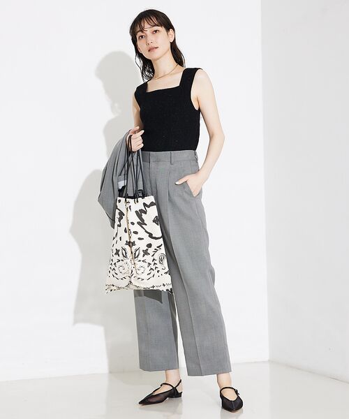 qualite / カリテ キャミソール・チューブトップ | ラメスクエアノースリーブニット | 詳細17