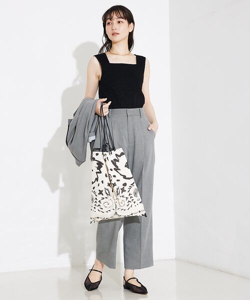 qualite / カリテ キャミソール・チューブトップ | ラメスクエアノースリーブニット | 詳細18