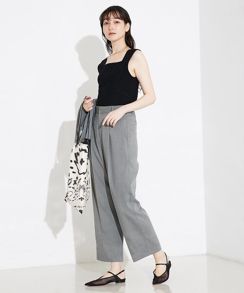 qualite / カリテ キャミソール・チューブトップ | ラメスクエアノースリーブニット | 詳細20