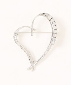 qualite / カリテ 服飾小物 | ラインストーンハートブローチ