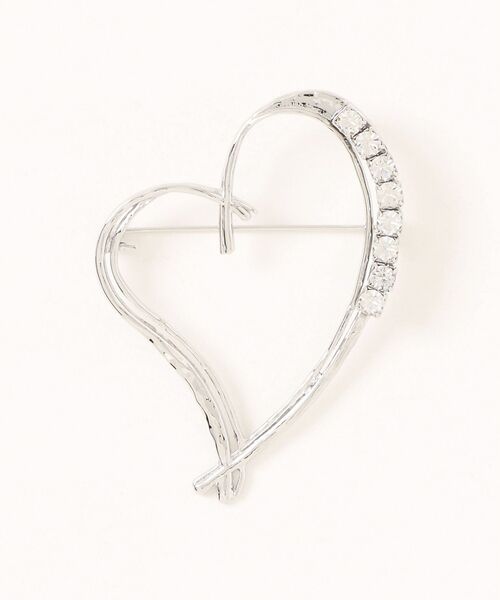 qualite / カリテ 服飾小物 | ラインストーンハートブローチ | 詳細1