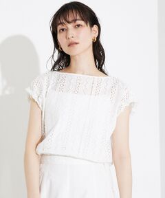 qualite / カリテ シャツ・ブラウス | オーバーレースパフブラウス