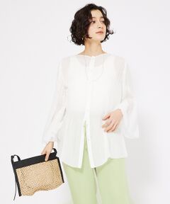 qualite / カリテ シャツ・ブラウス | ランダムプリーツフレアーブラウス