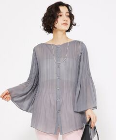 qualite / カリテ シャツ・ブラウス | ランダムプリーツフレアーブラウス