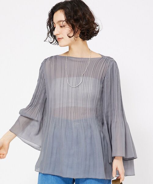 qualite / カリテ シャツ・ブラウス | ランダムプリーツフレアーブラウス | 詳細2