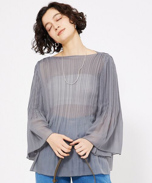 qualite / カリテ シャツ・ブラウス | ランダムプリーツフレアーブラウス | 詳細3