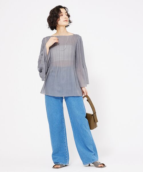qualite / カリテ シャツ・ブラウス | ランダムプリーツフレアーブラウス | 詳細17