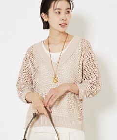 qualite / カリテ ニット・セーター | ラメローゲージVネックニット